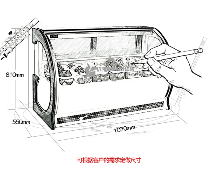 優凱-VIP-BQG臺式冰淇淋展示柜（廠長推薦）