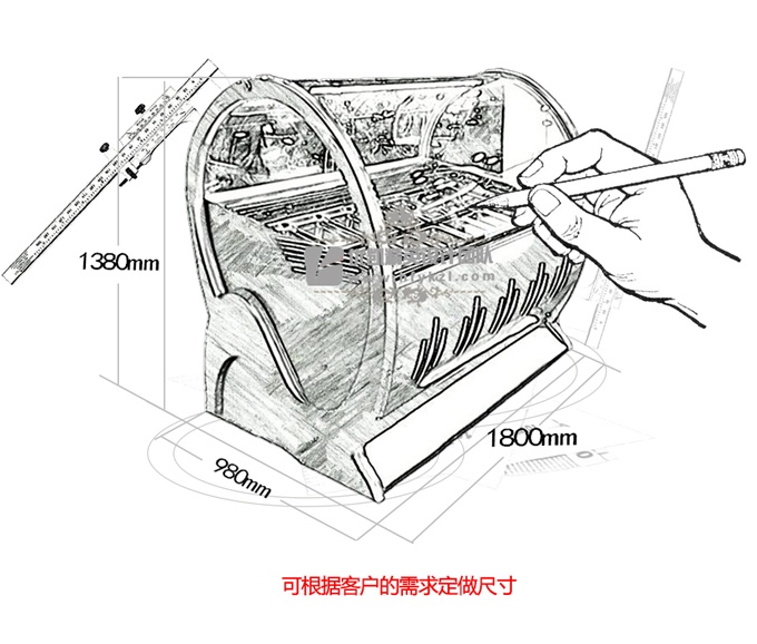 BQ-PO型冰淇淋展示柜