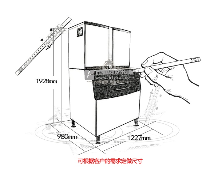 17新款YK1500P方冰機制冰機