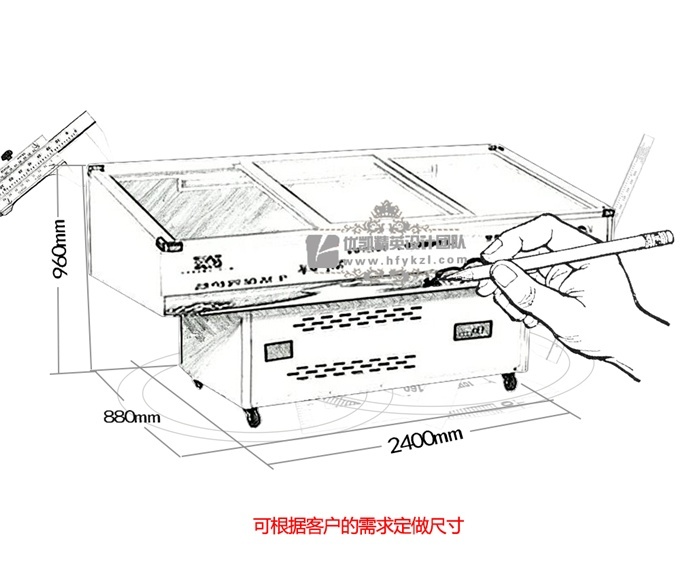 HX-D型大斜坡海鮮島柜（暢銷產(chǎn)品）