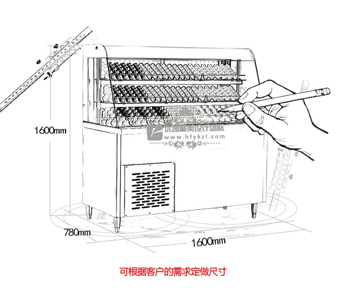 不銹鋼敞開蔬果保鮮柜（暢銷產品）