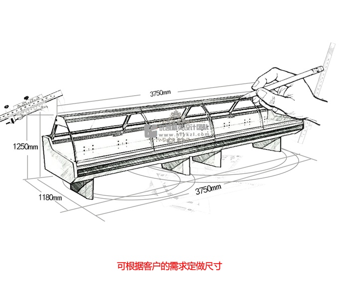 B系列飛機(jī)腳分體式風(fēng)冷熟食柜