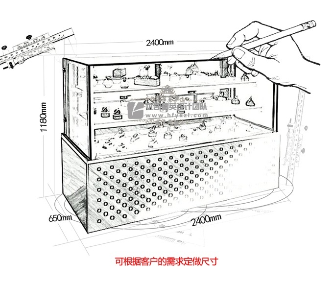 DG-B1型彩鋼直角蛋糕柜