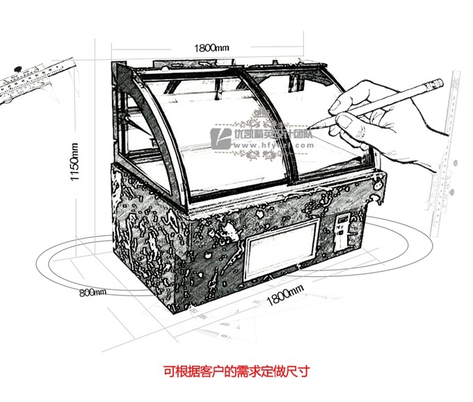 DG-R型前移門蛋糕柜